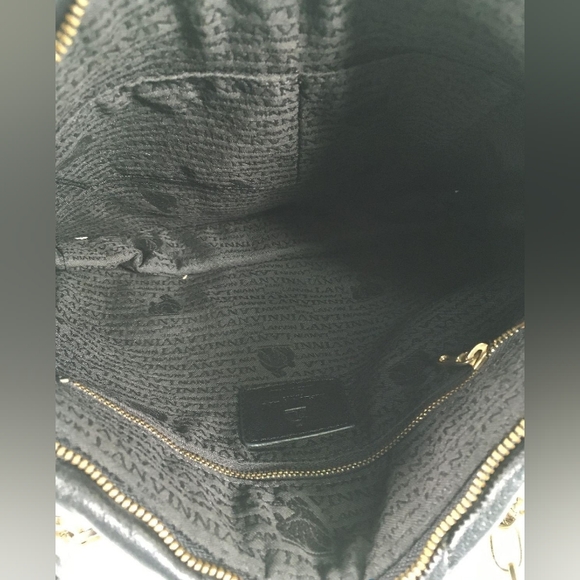 LANVIN Paris Vintage soft black Italian leather Lanvin purse - Picture 10 of 14